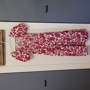 Old Navy midi puff sleeve dress